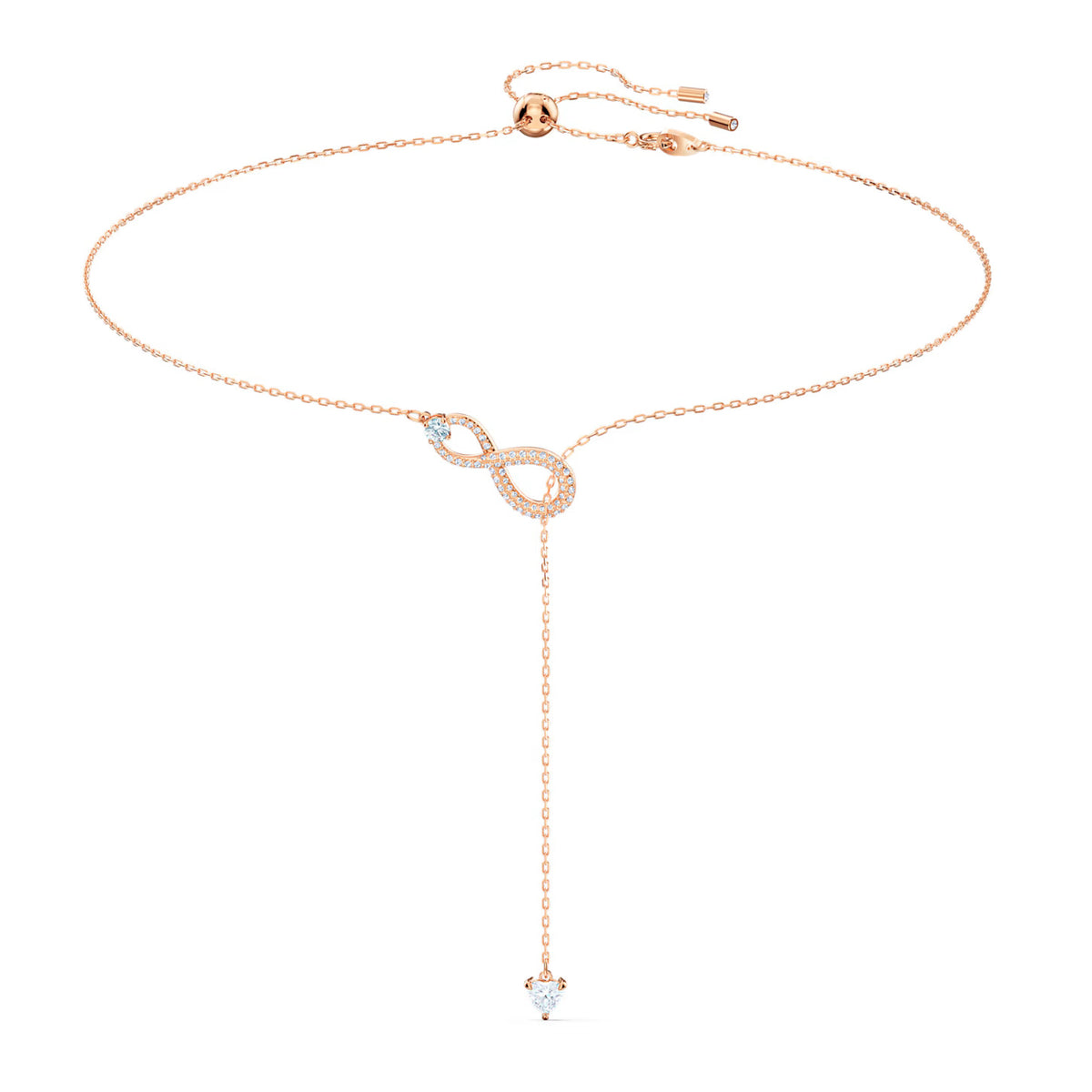 Infinity Y necklace Infinity, White, Rose gold-tone plated | Mix Mix Style [Hot Seller]