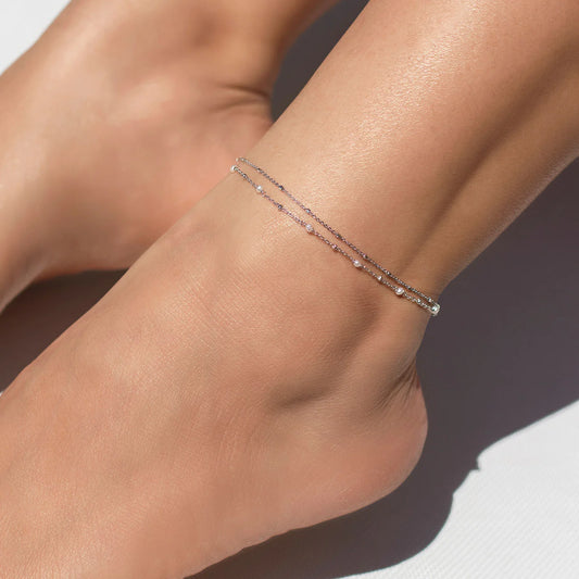 Akoya Pearl s925 Sterling Silver Chain Anklet | Mix Mix Style [Hot Seller]