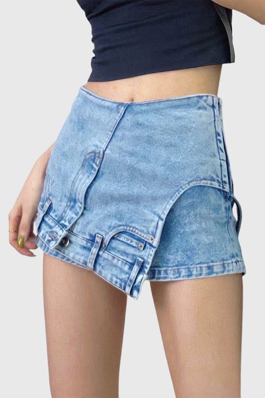 Fashion Upside Down Mini Skirt - Blue | Mix Mix Style [Hot Seller]