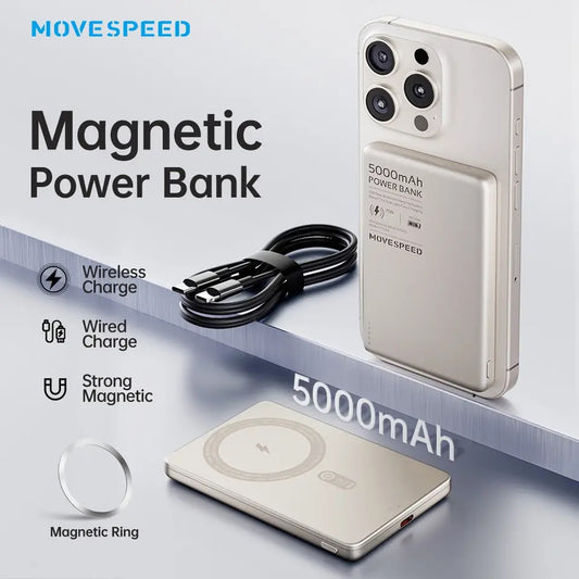 Magnetic Power Bank 10000mAh Portable Mini Size Wireless Battery Charger Powerbank for iPhone Samsung Xiaomi