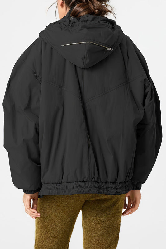 Black Waterproof Hooded Rain-Repellent Jacket | Mix Mix Style [Hot Seller]