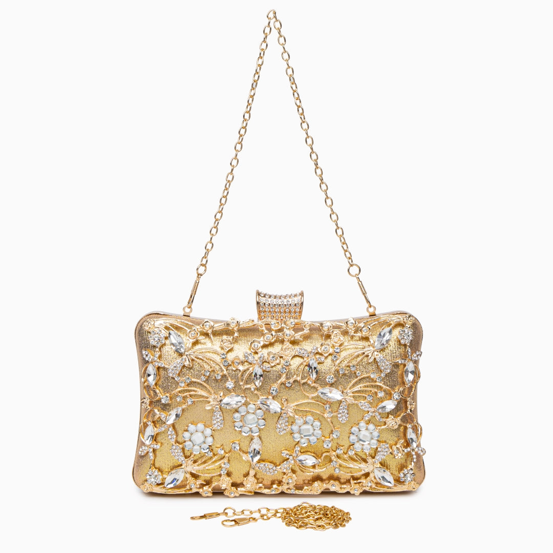 Amazon.com: RAN Women's Elegant Evening Bag Floral Prints Satin Clutch  Vintage Formal Party Handbag with Detachable Chain Strap (Color : Green) :  Clothing, Shoes & Jewelry