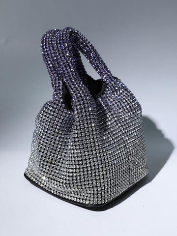 Bellatrix Ombre Crystal Bucket Bag In Purple | Mix Mix Style [Hot Seller]