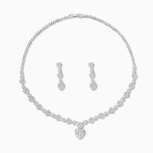 Glistening Gemstone Hearts Jewelry Set