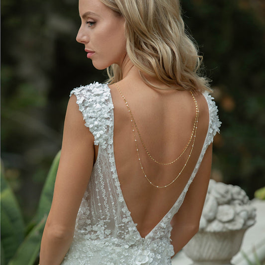 Pearl Drape Back s925 Sterling Silver Back Necklace | Mix Mix Style [Hot Seller]