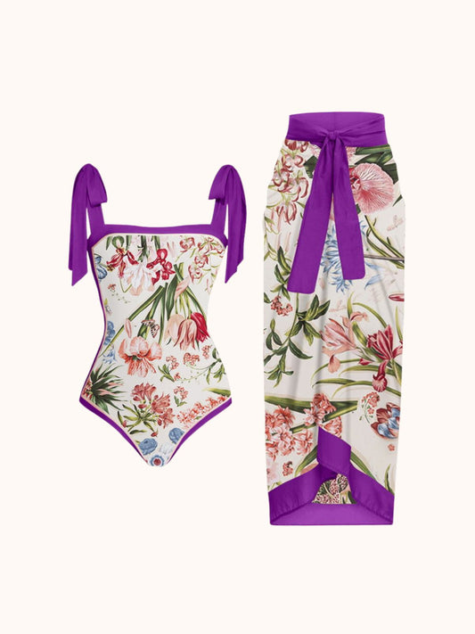 Multicolor Printed Swimwear Two Piece Set | Mix Mix Style
