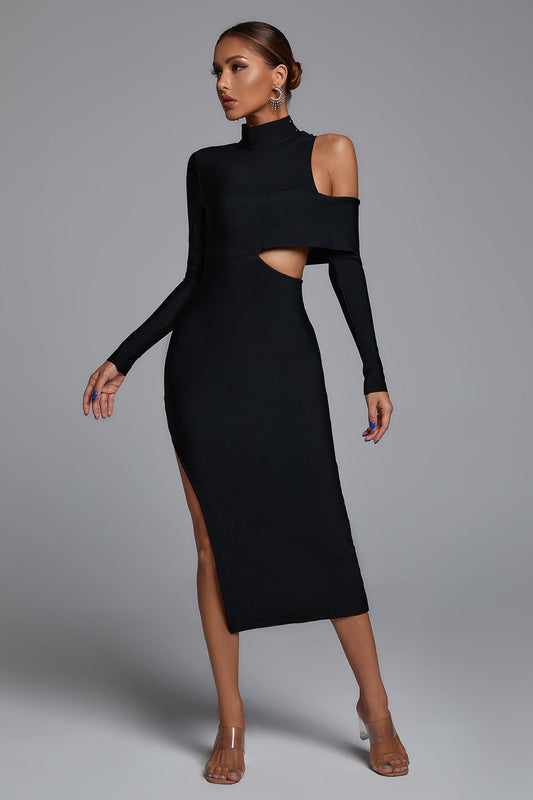 Black Cutout Maxi Bandage Dress | Mix Mix Style [Hot Seller]