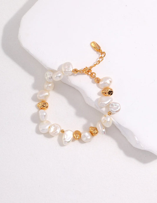 Delicate Freshwater Pear 18K Gold Platedl Bracelet | Mix Mix Style [Hot Seller]