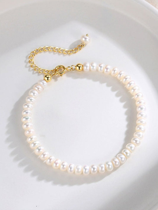 Timeless and Classic Akoya Pearl 18k Gold Plated Bracelet | Mix Mix Style [Hot Seller]