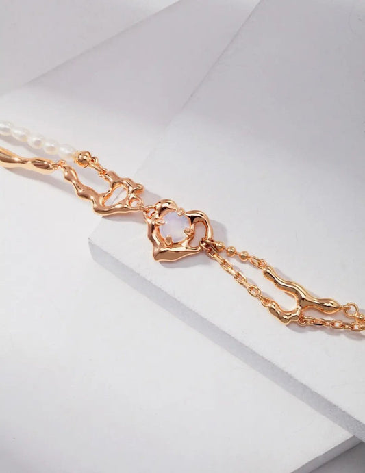 Love Heart Opal Bracelet Sterling Silver Bracelet | Mix Mix Style [Hot Seller]