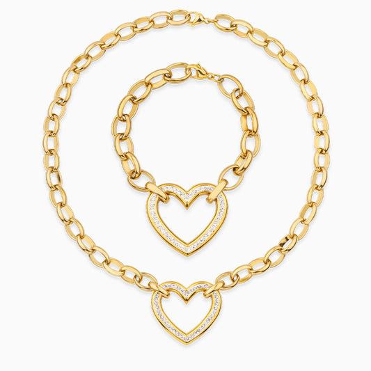 Ronda Heart Pendant Jewelry Set